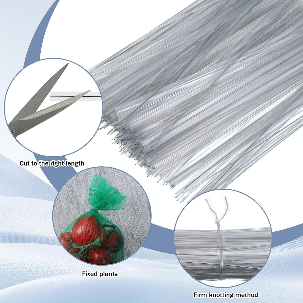 1000 Pcs Clear Twist Ties, 4 Inch Metal Wire Twists Tie Reusable Plastic Twist Ties for Plastic Bags Bread Coffee