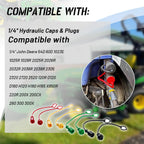 HQPARRTS 1/4" Hydraulic Dust Cap Plug Kit,Flexible Heavy-Duty Rubber