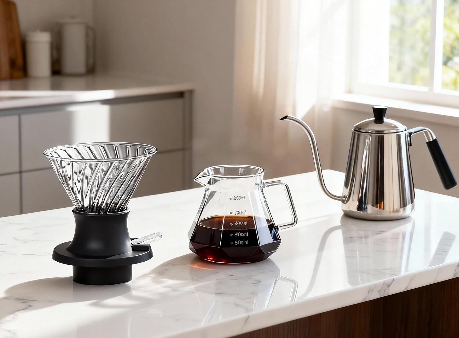 Clever Coffee Dripper, All-in-One Coffee Maker Glass Immersion Brewer | One-Switch Control, French Press & Pour Over