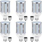 70W LED Corn Light Bulb(6 Pack),(700 Watt Equivalent) Fanless E26/E39 Medium/Large Mogul Base LED Cob Lamp 5000K