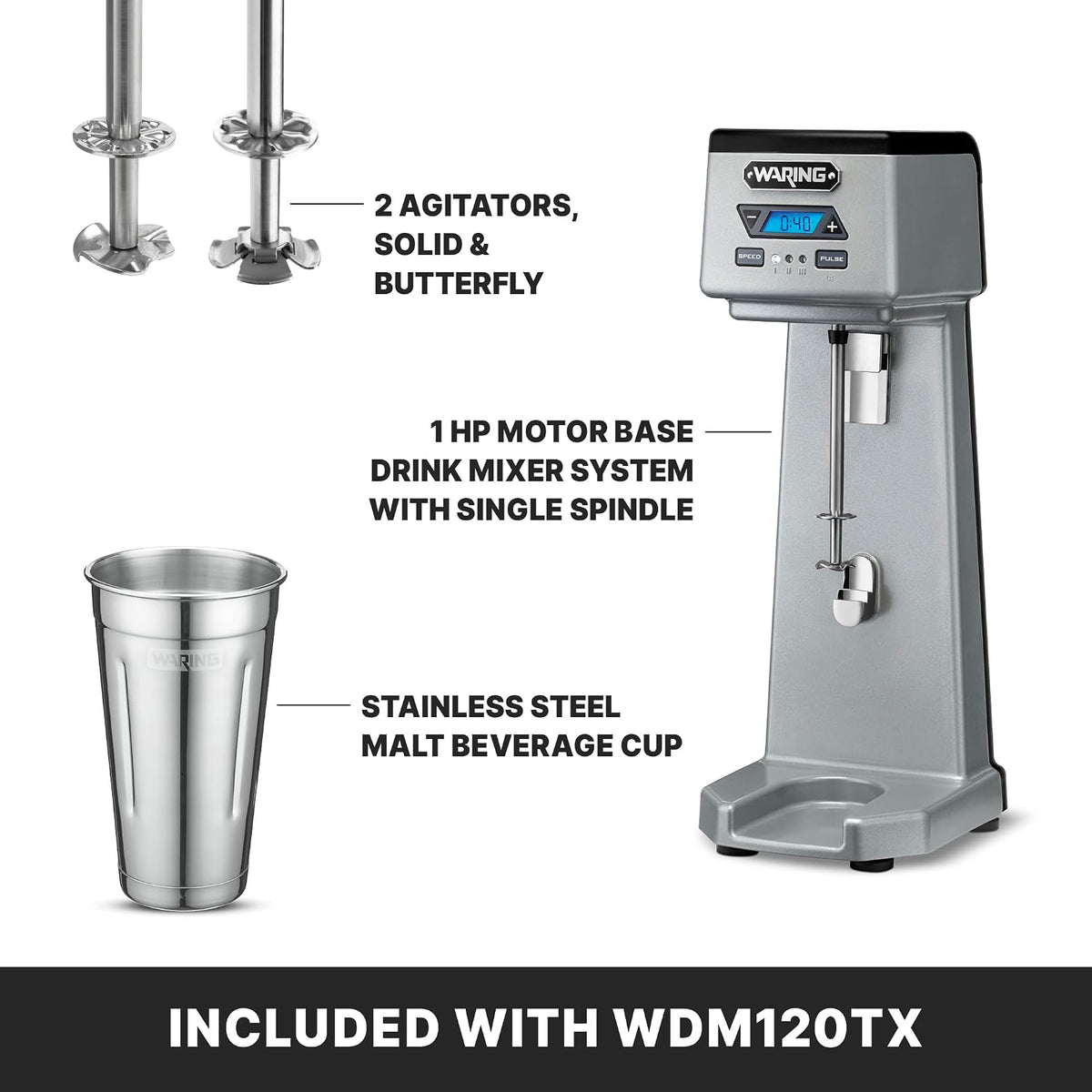 Heavy-Duty Single Spindle Drink Mixer