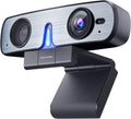 RC08 2K Webcam with Speaker, Webcam for PC, HD Web Cam with Noise Reduction Mic/Harman Speaker/4X Eptz/Privacy