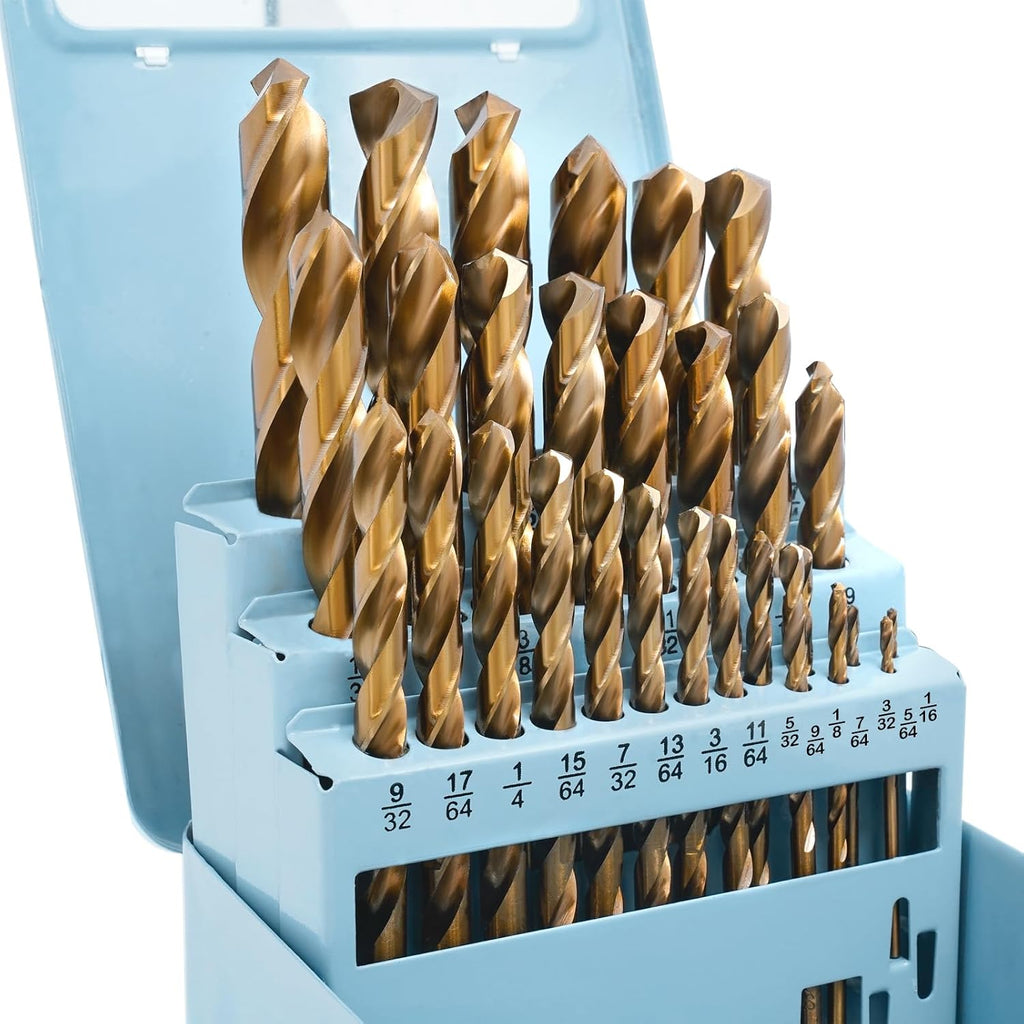 Cobalt Drill Bit Set - 29Pcs M35 HSS Twist Drill Bits