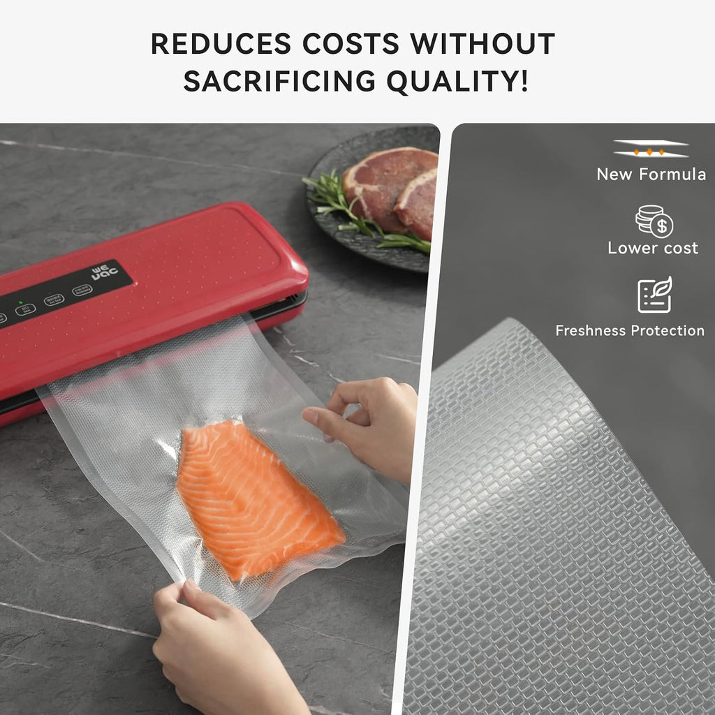 8" x 20' and 11" x 20' Vacuum Sealer Roll, 6 Pack-Ideal for Food Storage, Sous Vide, and Meal Prep, Keep Food Fresh