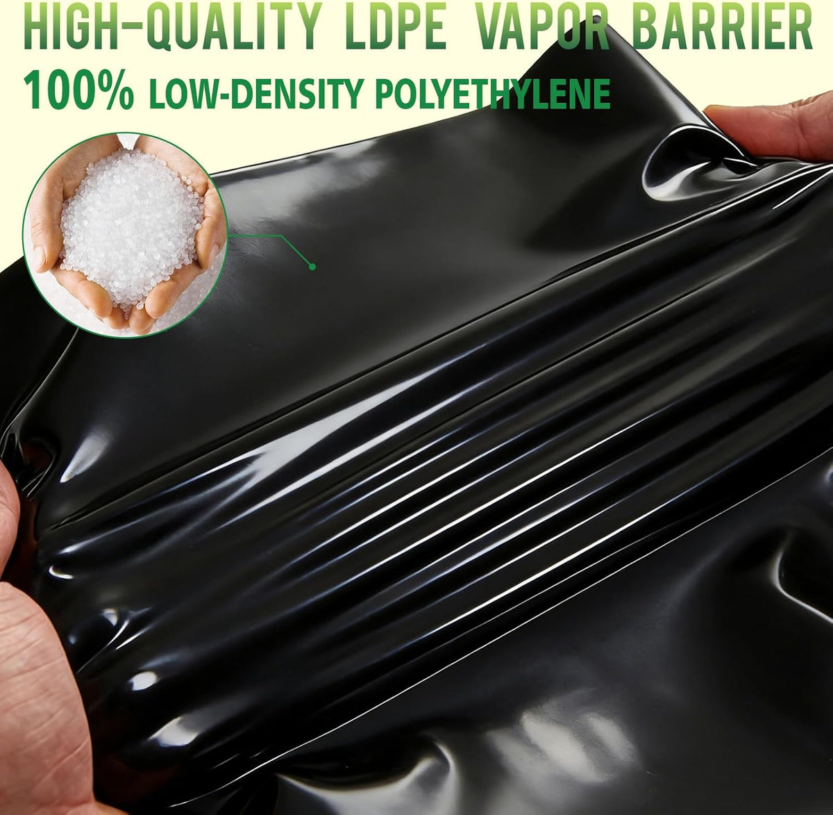 10 Mil 5 FT X 100 FT Plastic Sheeting Heavy Duty Thick LLDPE Black