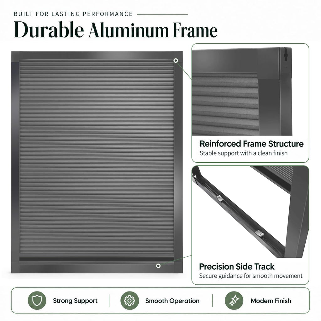 Custom Blackout Honeycomb Skylight Window Shade (Dark Grey 93021F)