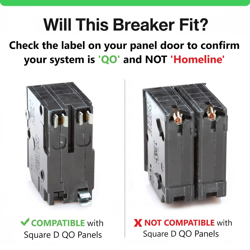 Genuine Square D QO215 15 Amp Double Pole Circuit Breaker Kit