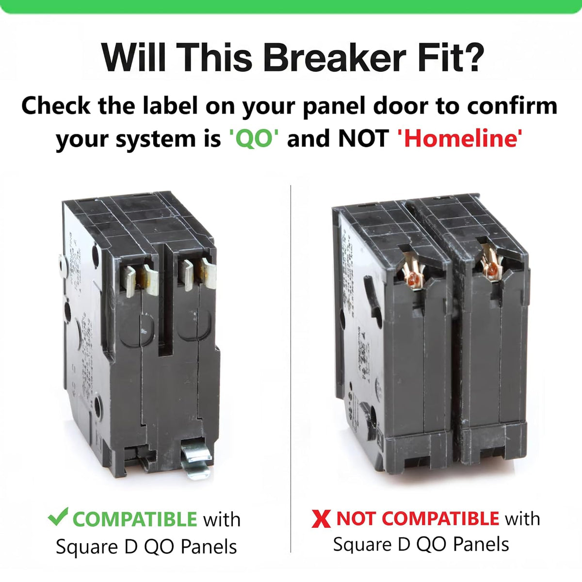 Genuine Square D QO225 25 Amp Double Pole Circuit Breaker Kit
