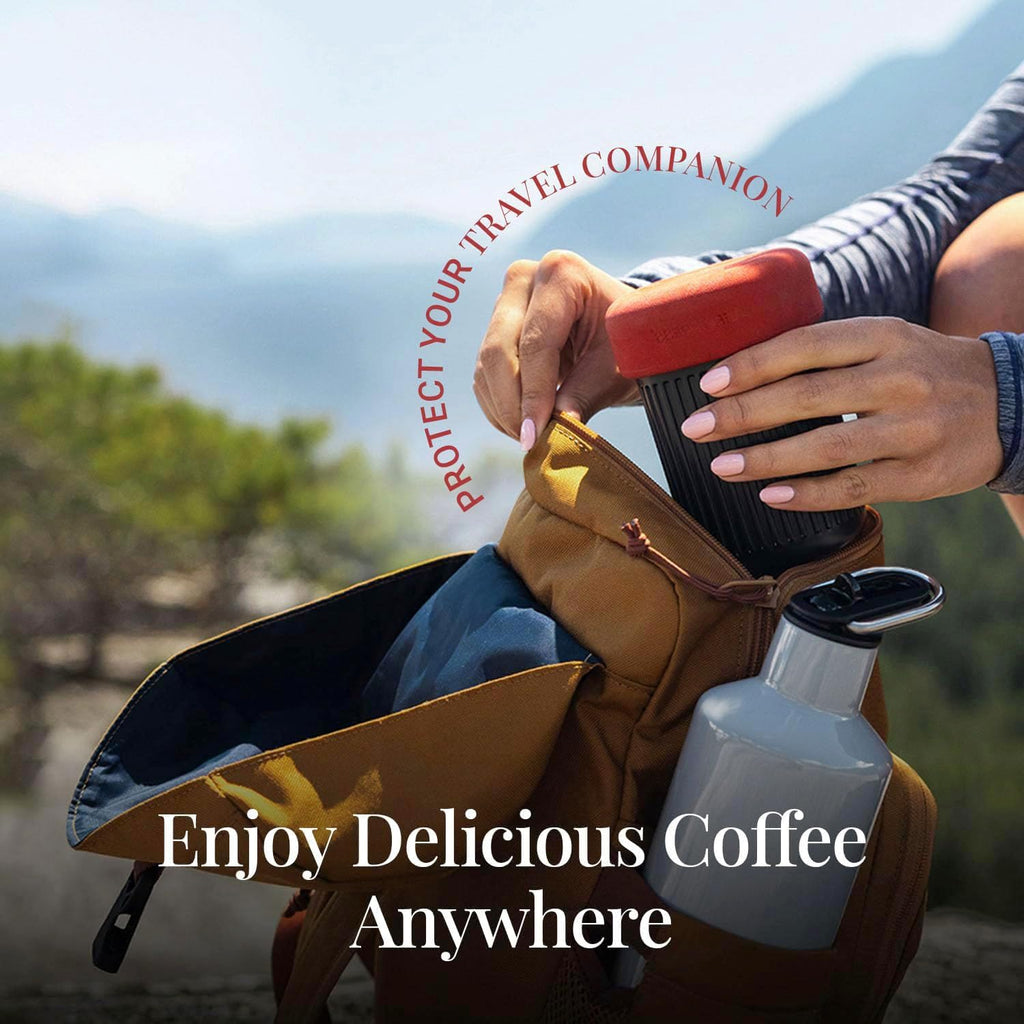 Go, Extra Small Portable Coffee Maker Kit, Travel, Hiking & Camping, All-in-One French Press, Pour-Over & Espresso
