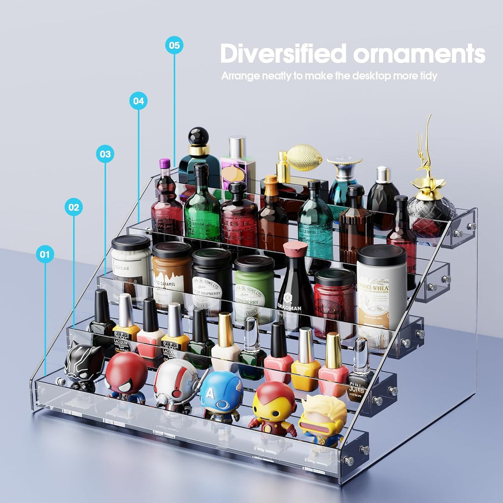 Acrylic Display Shelf,Risers Display Stands,Perfume Organizer,Cupcake Stand,Tiered Display Stand,Sticker Display,Card