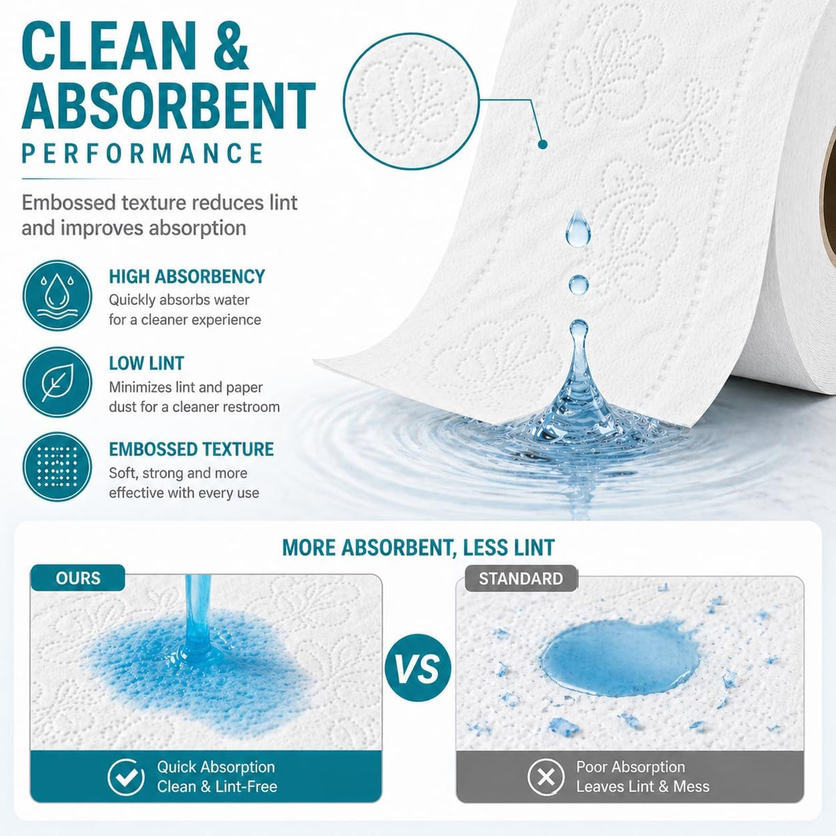 9" Jumbo Roll Toilet Paper: 4-Ply, 12 Rolls – For Commercial & Home Use