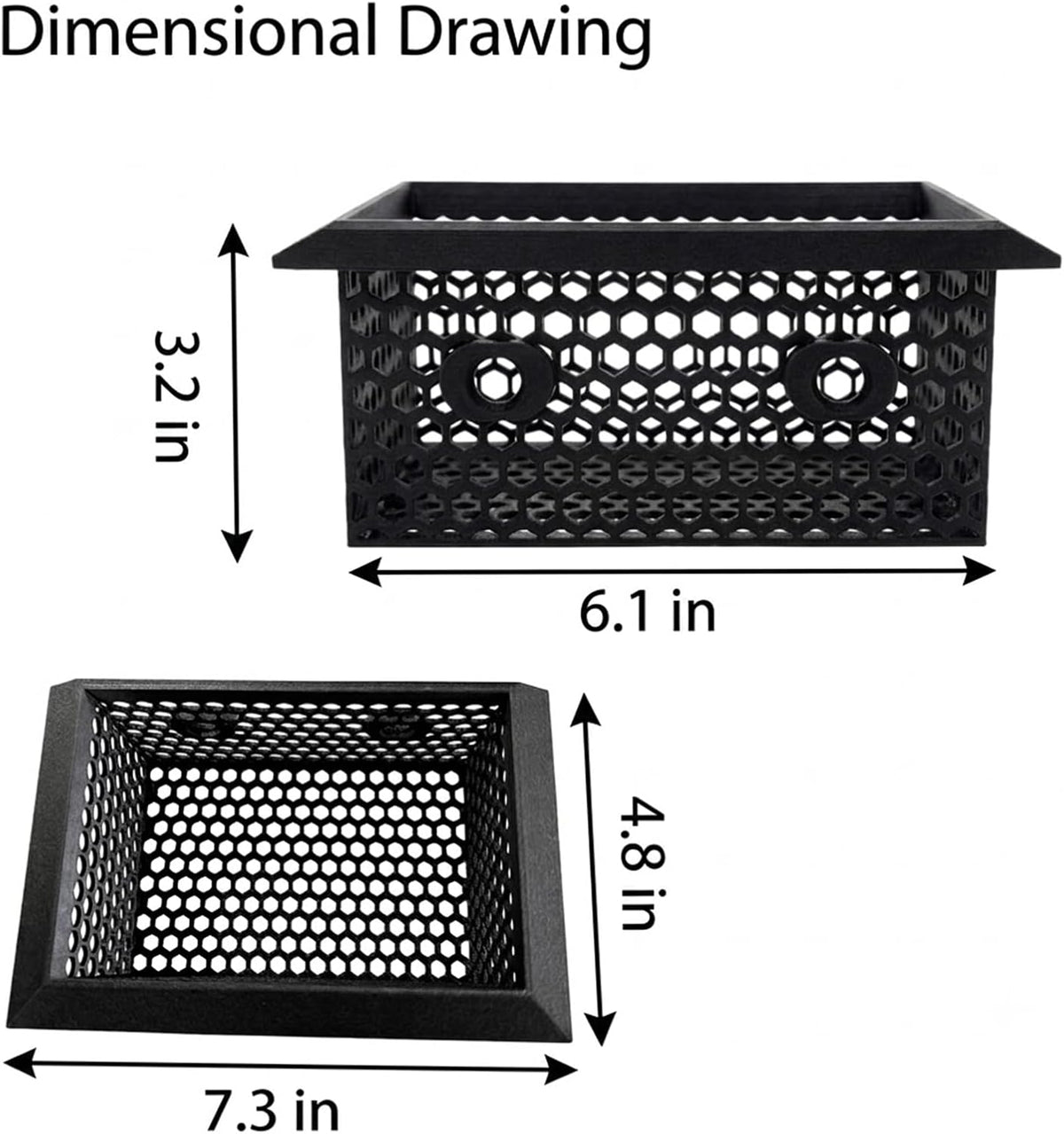 Floating Coral Basket for Reef Tanks (4x6 inch), Anemone and Frag Isolator Cup Mount, Saltwater Aquarium Safe