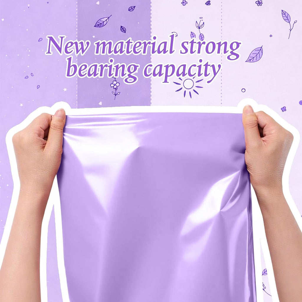 240 Pcs Poly Mailers Variety Size Pack Shipping Bags, Purple