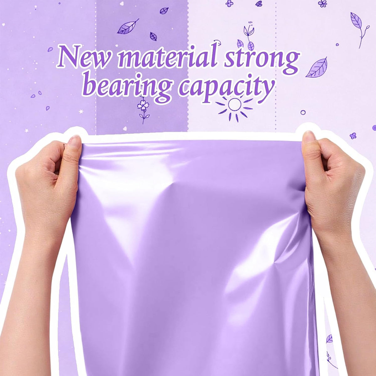 240 Pcs Poly Mailers Variety Size Pack Shipping Bags, Purple
