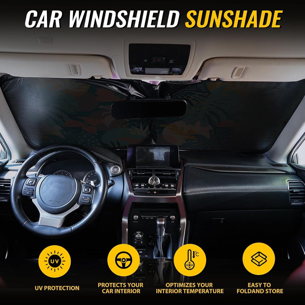 Windshield Sun Shade - Car Windshield Sun Shade for UV Protecion Heat Reduction 2026 Sun Visor for Car Interior