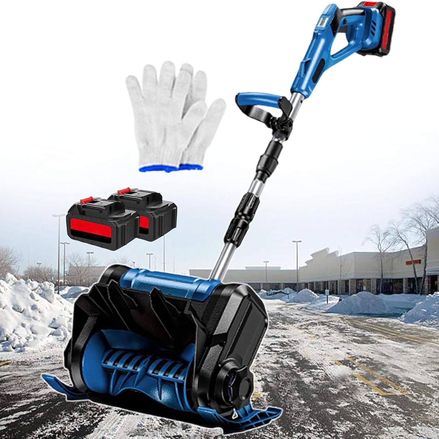 Cordless Snow Blower with Two Battery and Charger,Snow Machines for Outdoors,26FT Throw Distance,Directional Chute
