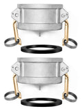 2PCS Camlock Fitting Type DC 1'' with Gasket Seal