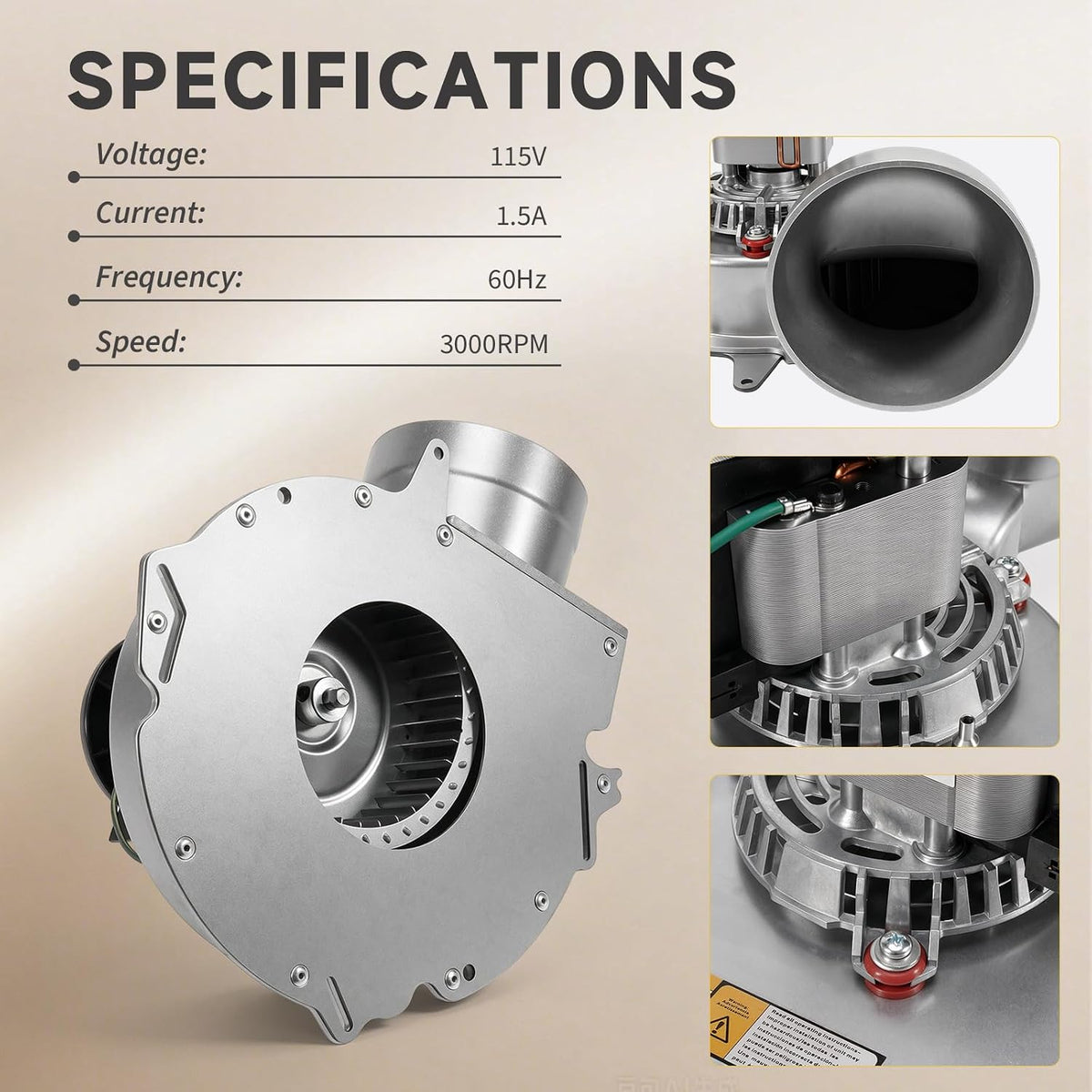 1014433 1014529 Furnace Draft Inducer Motor Compatible with ICP Heil Tempstar Intercity Products 10011645 10011945 119290-00 Exhaust Venter Blower for Fasco A983 70582726