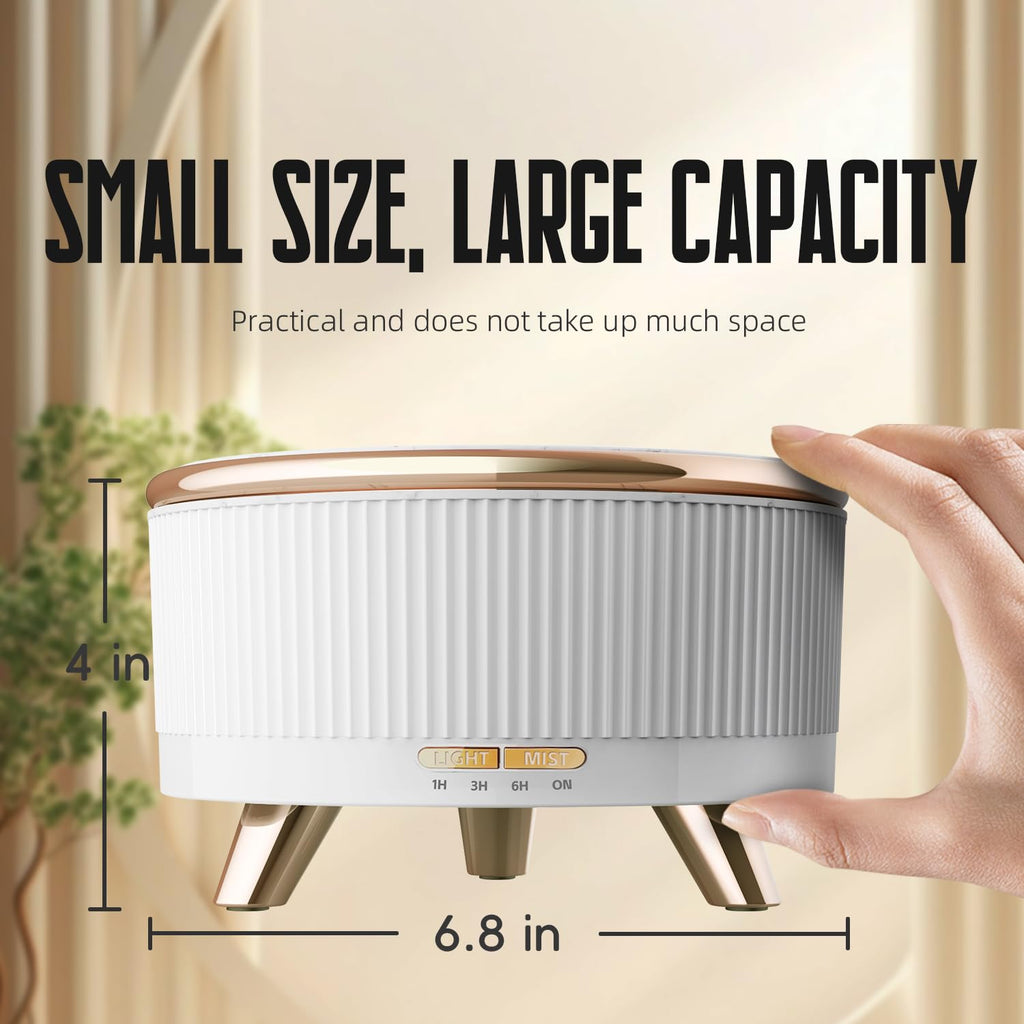 500ML Large Capacity Essential Oil Diffuser, Ultrasonic Aromatherapy Diffuser with 7 Color LED Lights with Remote