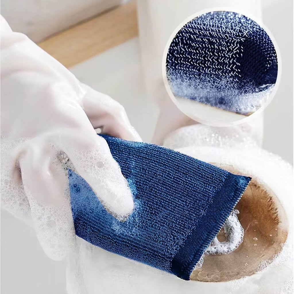 Steel Wool Scrubber Kitchen Sponges - 6 Pack Kitchen Dish Sponges Scrubbers, Non-Scratch Microfiber sponges for