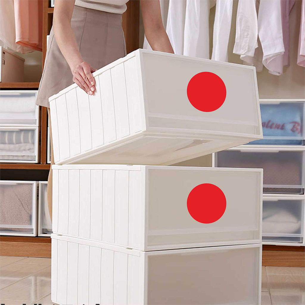 3 Inch Round Permanent Color-Code Dot Sticker, Large Red Color Coding Label