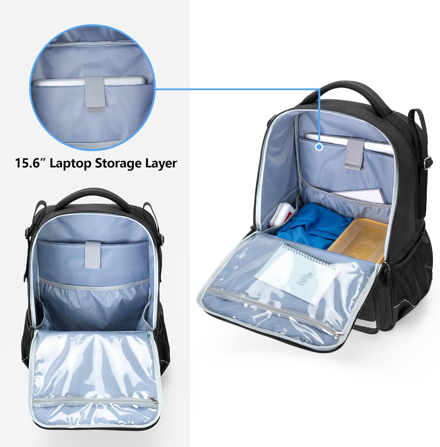 Wheelchair Backpack, Wheelchair Bag for Back of Chair, Wheel Chair Basket to Hang on Back with Thermal Insulation