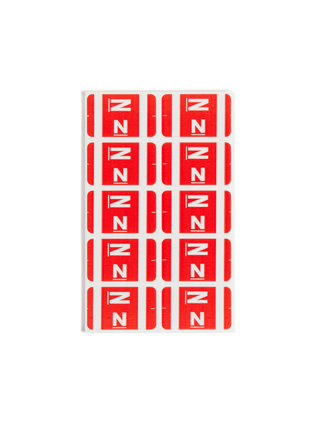 AlphaZ ACCS Color-Coded Alphabetic Label, N, Red, 100 Labels per Pack (67184)