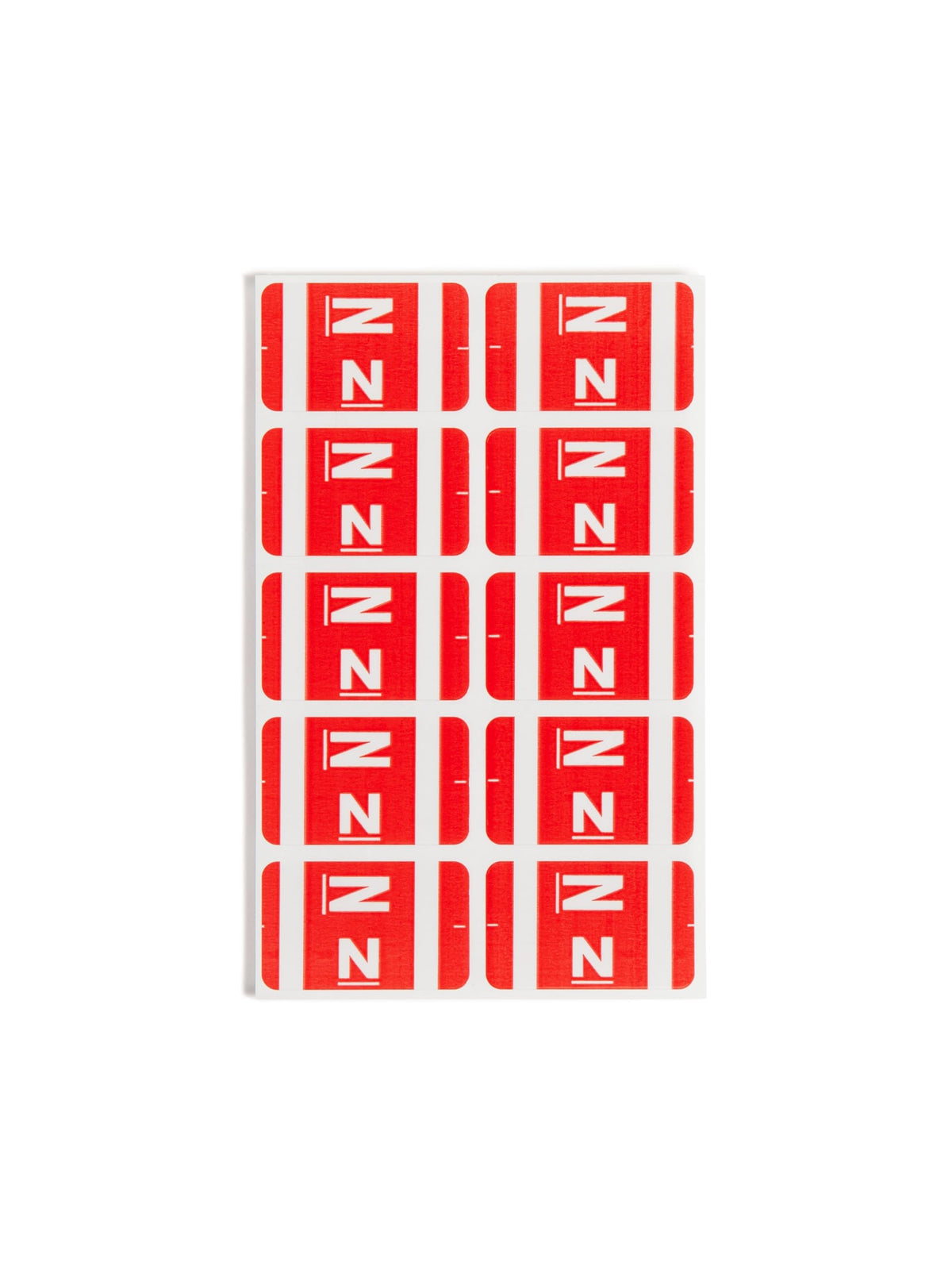 AlphaZ ACCS Color-Coded Alphabetic Label, N, Red, 100 Labels per Pack (67184)