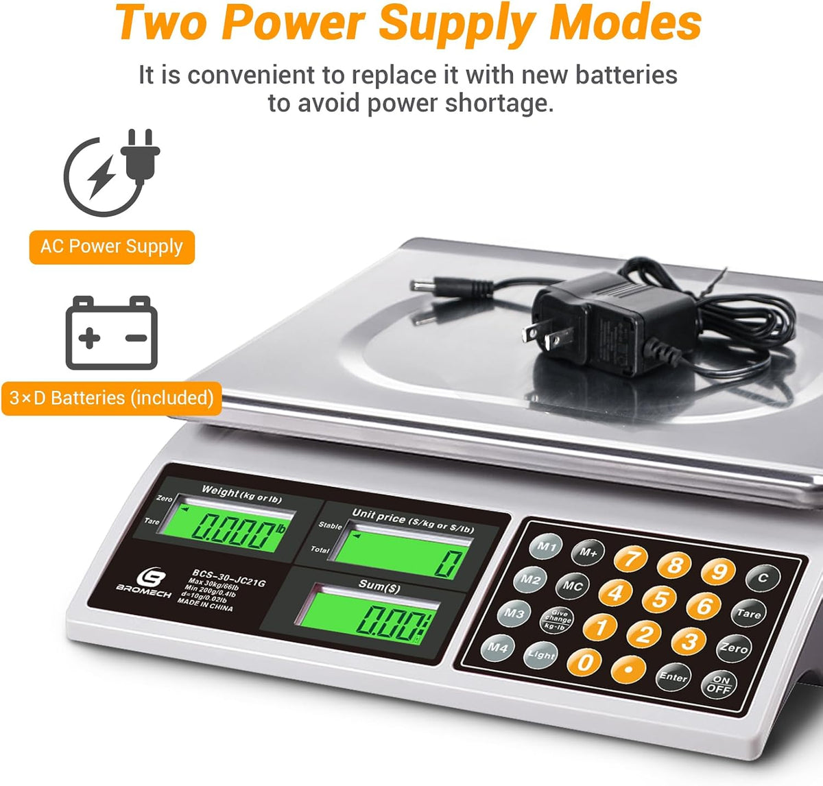Price Computing Scale 66lb Digital Commercial Produce Scale