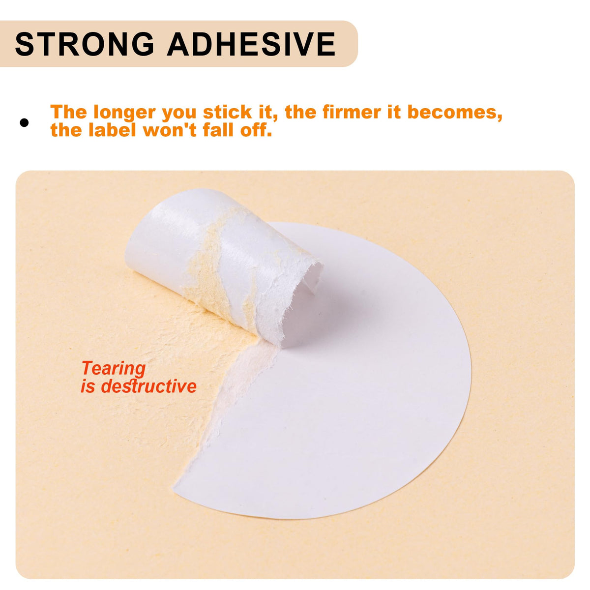 White Dot Stickers 1000 Pcs, 2" Label Sticker,（1000 Labels/Roll）