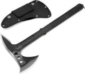 Camping Axe, Survival Throwing Hatchet with Sheath, Tactical Tomahawk with Spike, Nylon Fiber Handle for Outdoor