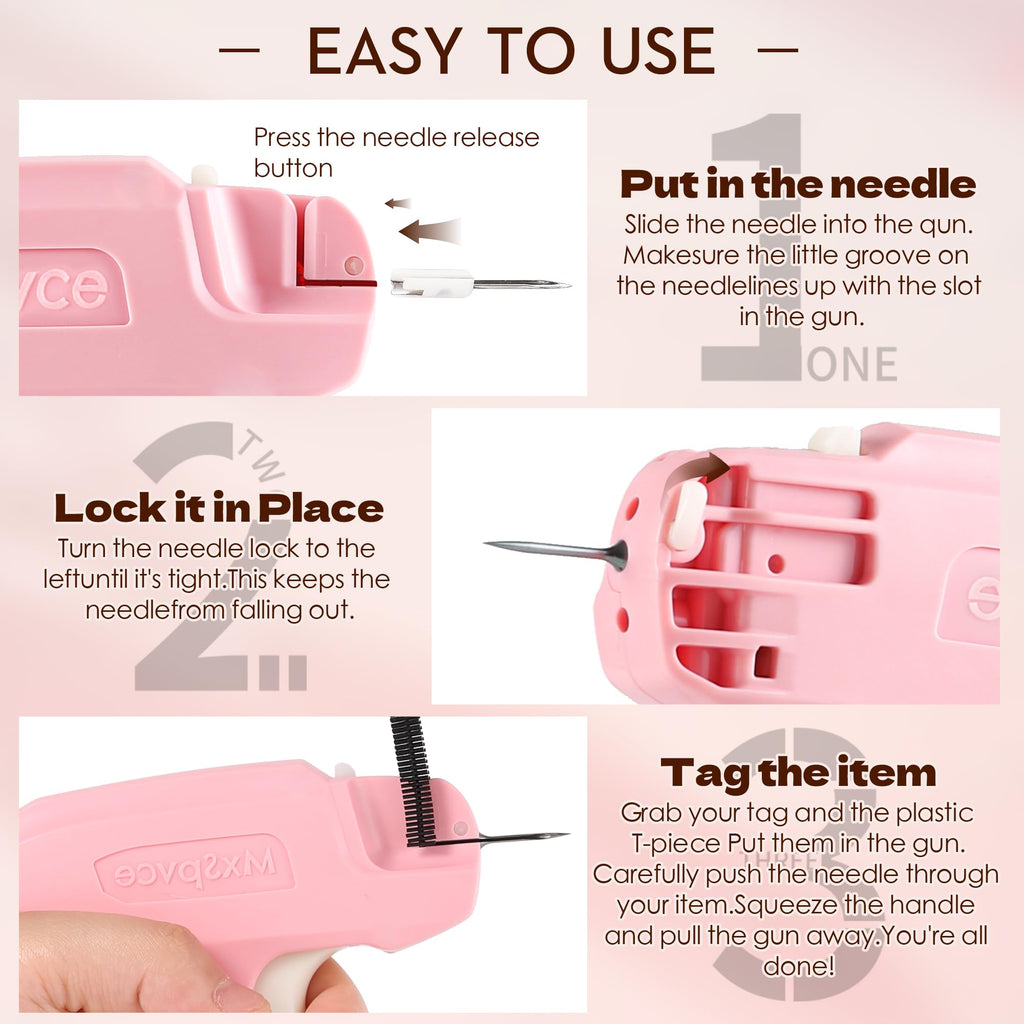 Stitch Gun for Clothes, Handheld Stitch Gun Quick Clothing Fixer , Tagging gun for clothing, Includes 6 Needle, 1500