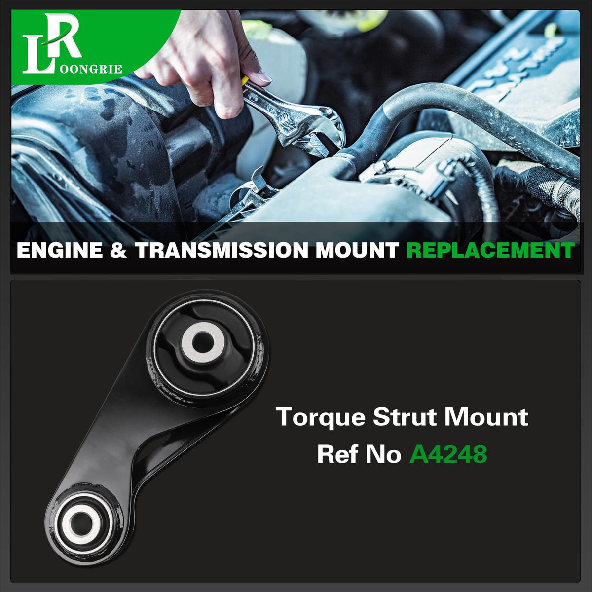 loongrie Torque Strut Mount Compatible with 2004-2009 Prius 1.5L L4