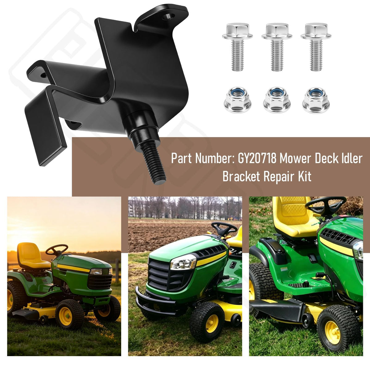 Replacement GY20718 Mower Deck Idler Bracket Repair Kit for JohnDe-ere