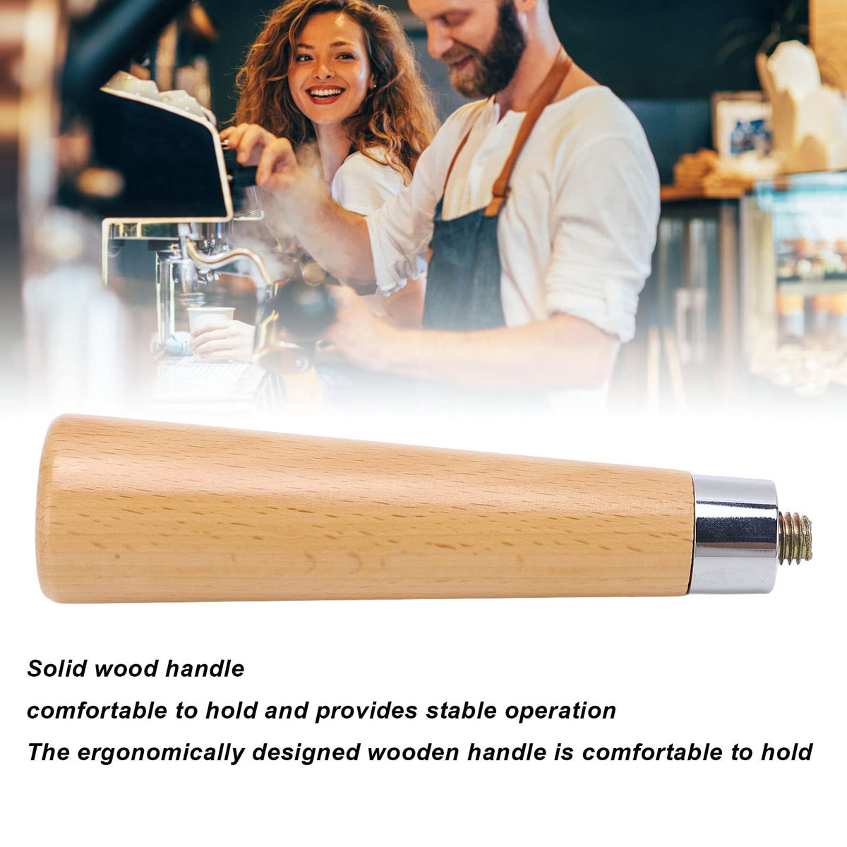 M10 Portafilter Handle Wooden Espresso Coffee Machine Handle Replacement