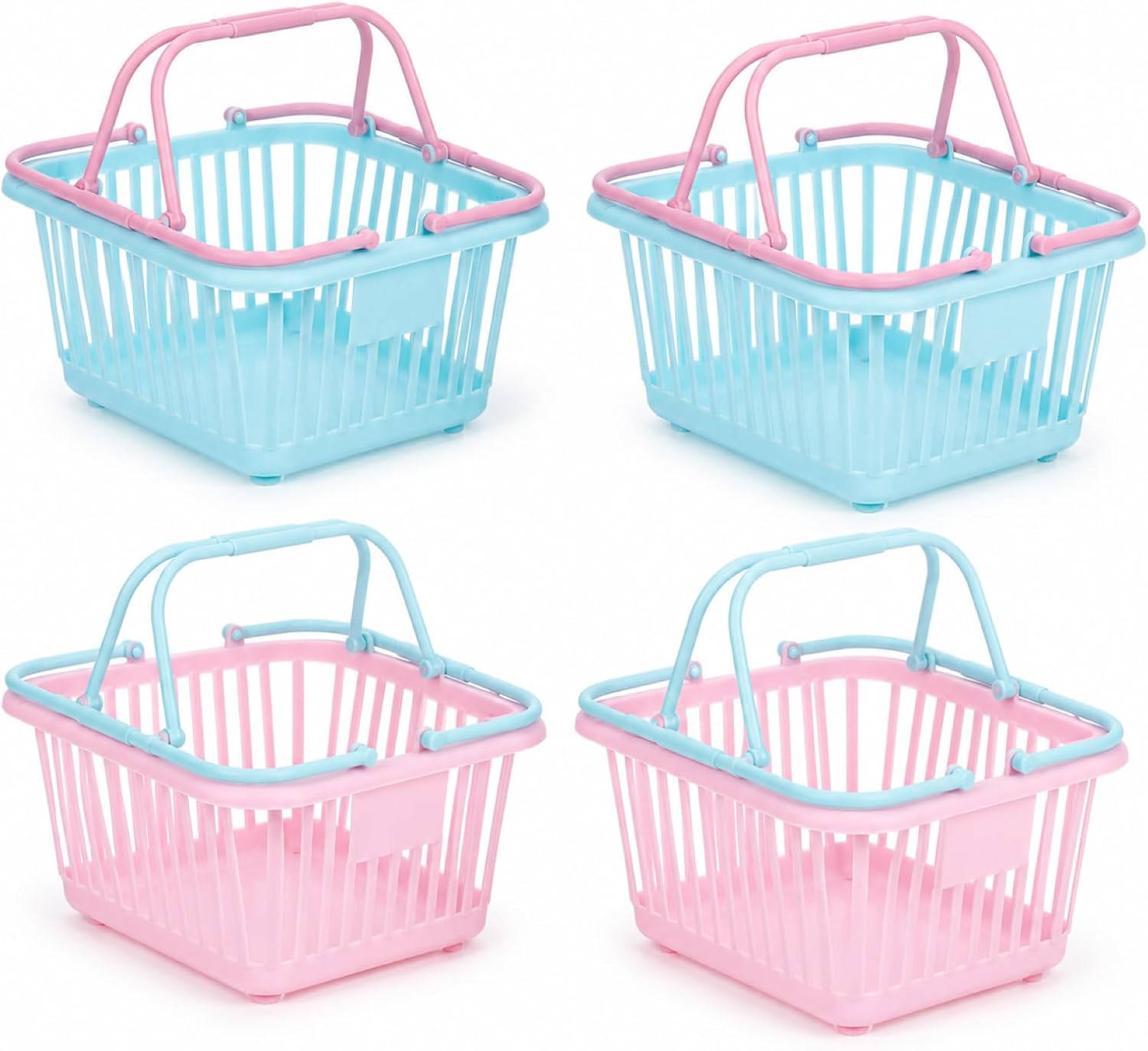 4pcs Small Shopping Basket, Mini Play Shopping Basket