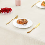 Rectangle Waterproof Vinyl Table Cloth, Plastic Tablecloth with Flannel Backing, Wipeable Table Cover for Dinner