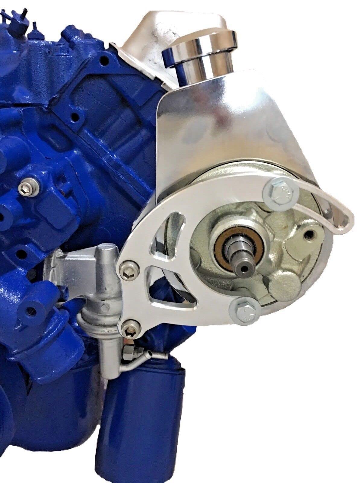 Chap Performance compatible with 429 460 Ford Power Steering Saginaw Bracket BBF Mechanical or Electric WP PS