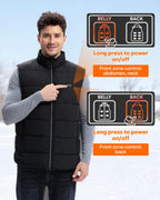 Men's Heated Vest with 10000mAh Battery Rechargeable Lightweight Warm Coat