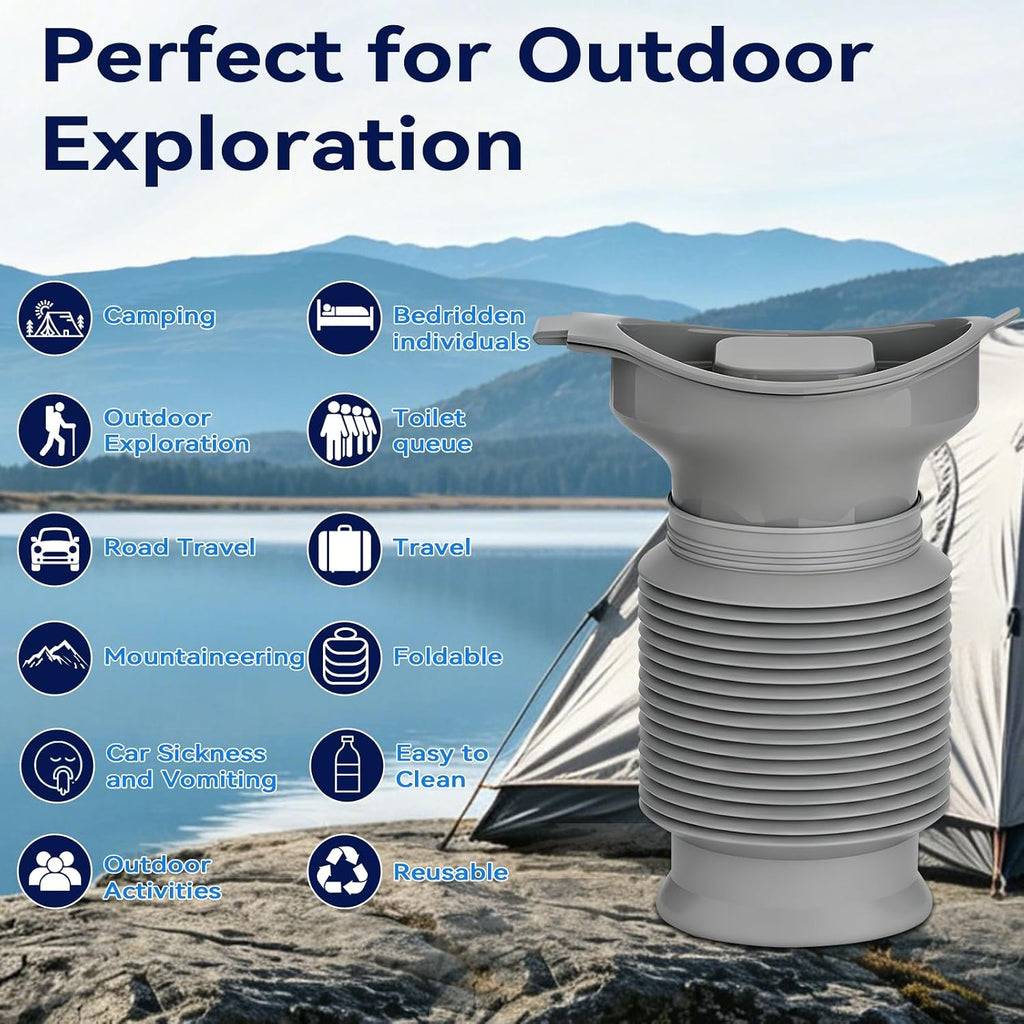 Pee Bottles for Men, Adjustable Emergency Urinal 750ml, Car Pee Bottle for Men and Women, Portable Toilet for Car