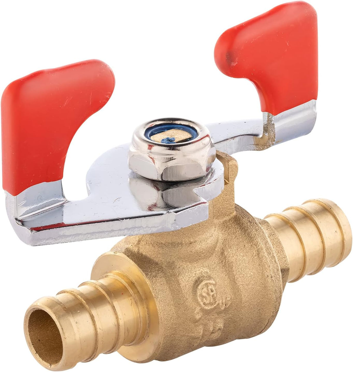 10Pcs EFIELD 1/2" Barb Crimp Pex Ball Valve,Butterfly Level(VALVE033-10)