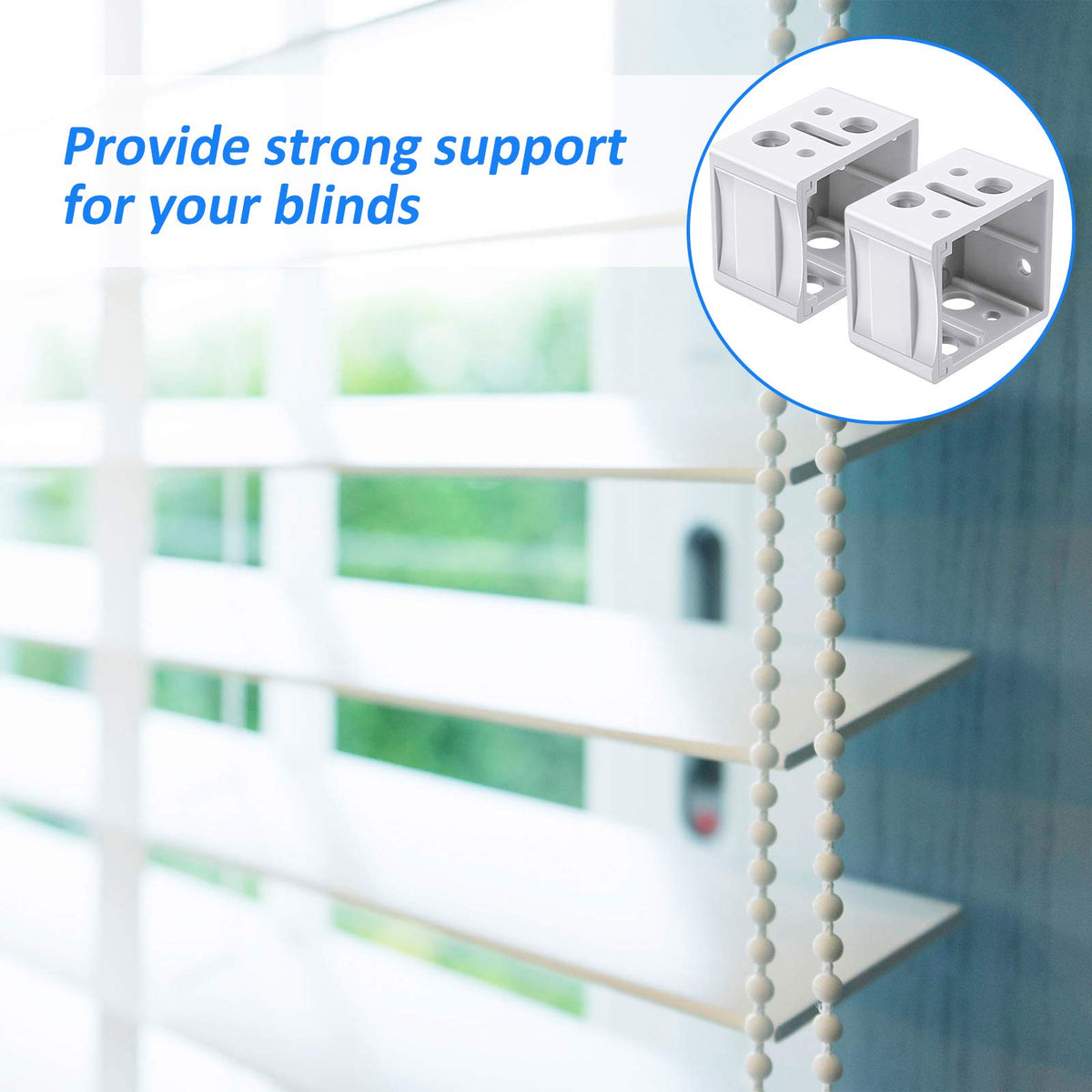 8 Pcs 1 Inch Mini Blind Bracket Replacement Plastic Headrail Mounting