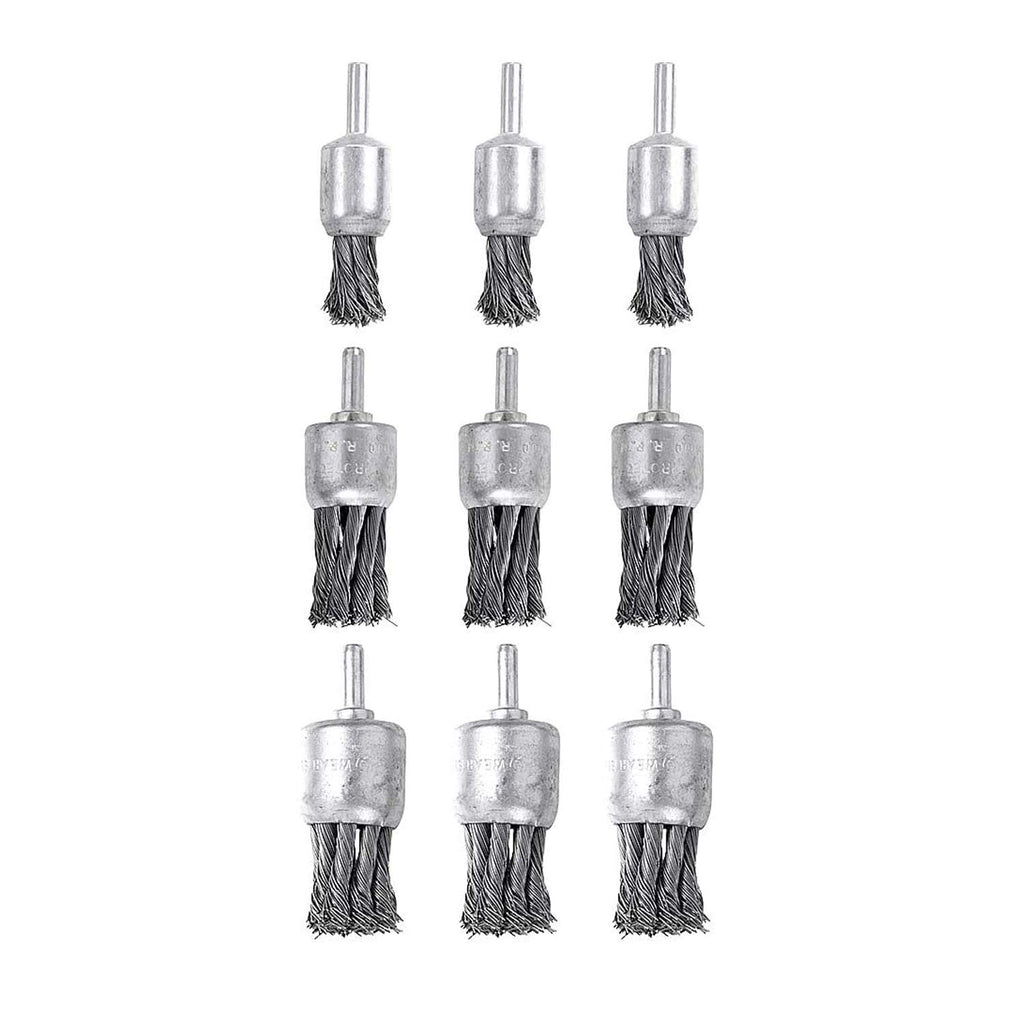 9 Pack Wire Wheels Brush for Drill, - Sizes 0.8" 1" 1.2", Wire End Brush