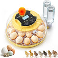 18 Egg Incubator, Automatic Egg Turner with LED Candler, Temperature & Humidity Control, 360° View Clear Window, Auto