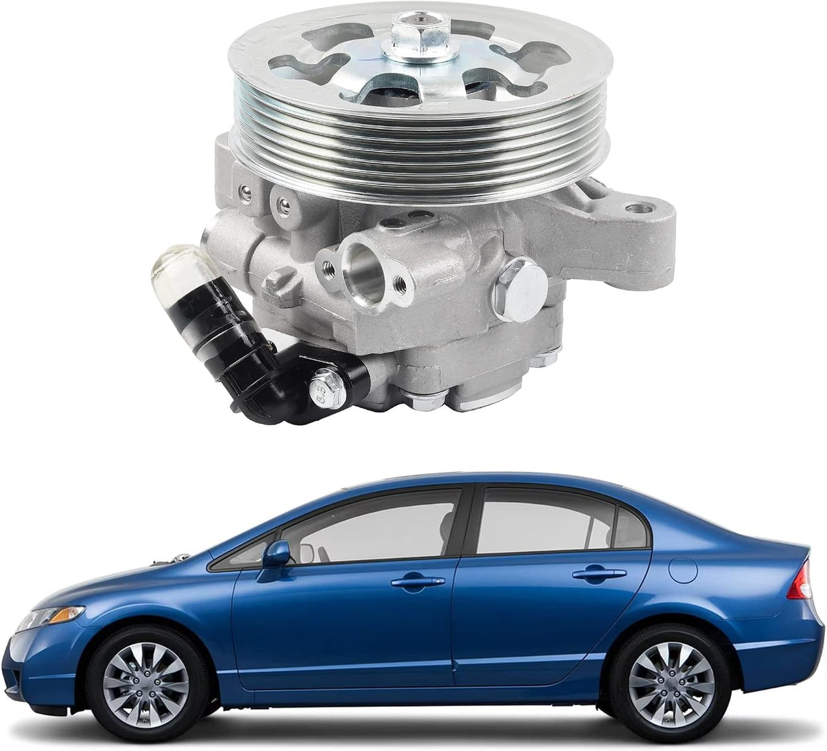 Dasbecan 21-5456 Power Steering Pump Compatible With 2006-2011 Honda Civic