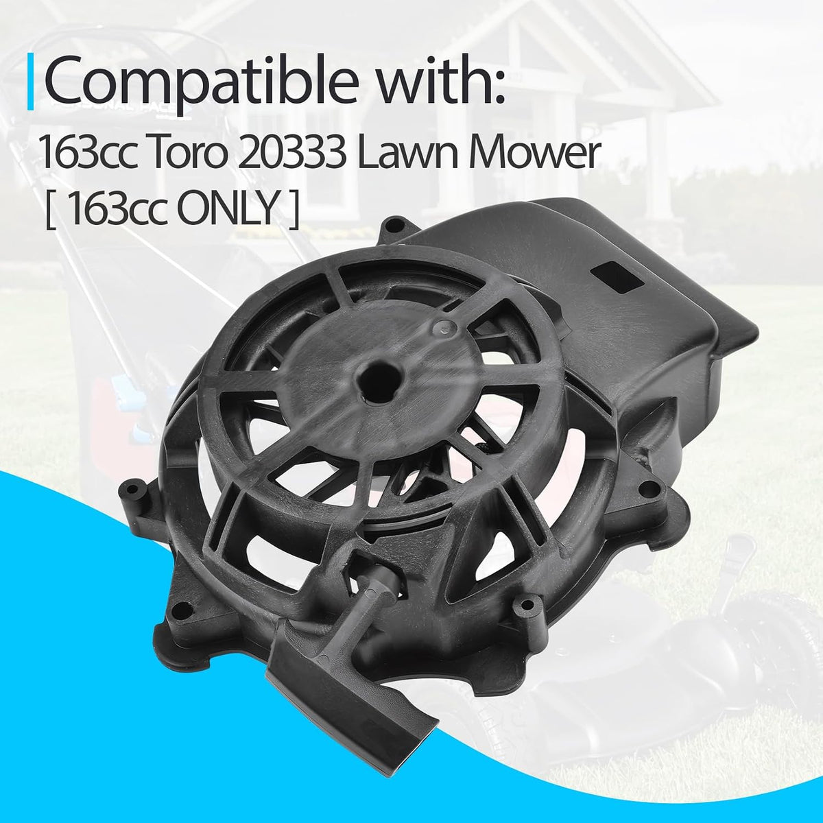 Recoil Pull Starter Assembly Compatible with 163cc Toro 20333 Lawn Mower