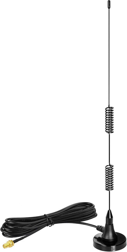 Dual Band VHF UHF Ham Radio Antenna SMA Female Magnetic Base | 136-174MHz 400-470MHz Antenna for Wouxun BaoFeng