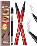 Vevivia 2 Pack Eyebrow Pen for Natural Eyebrows, Dark Brown