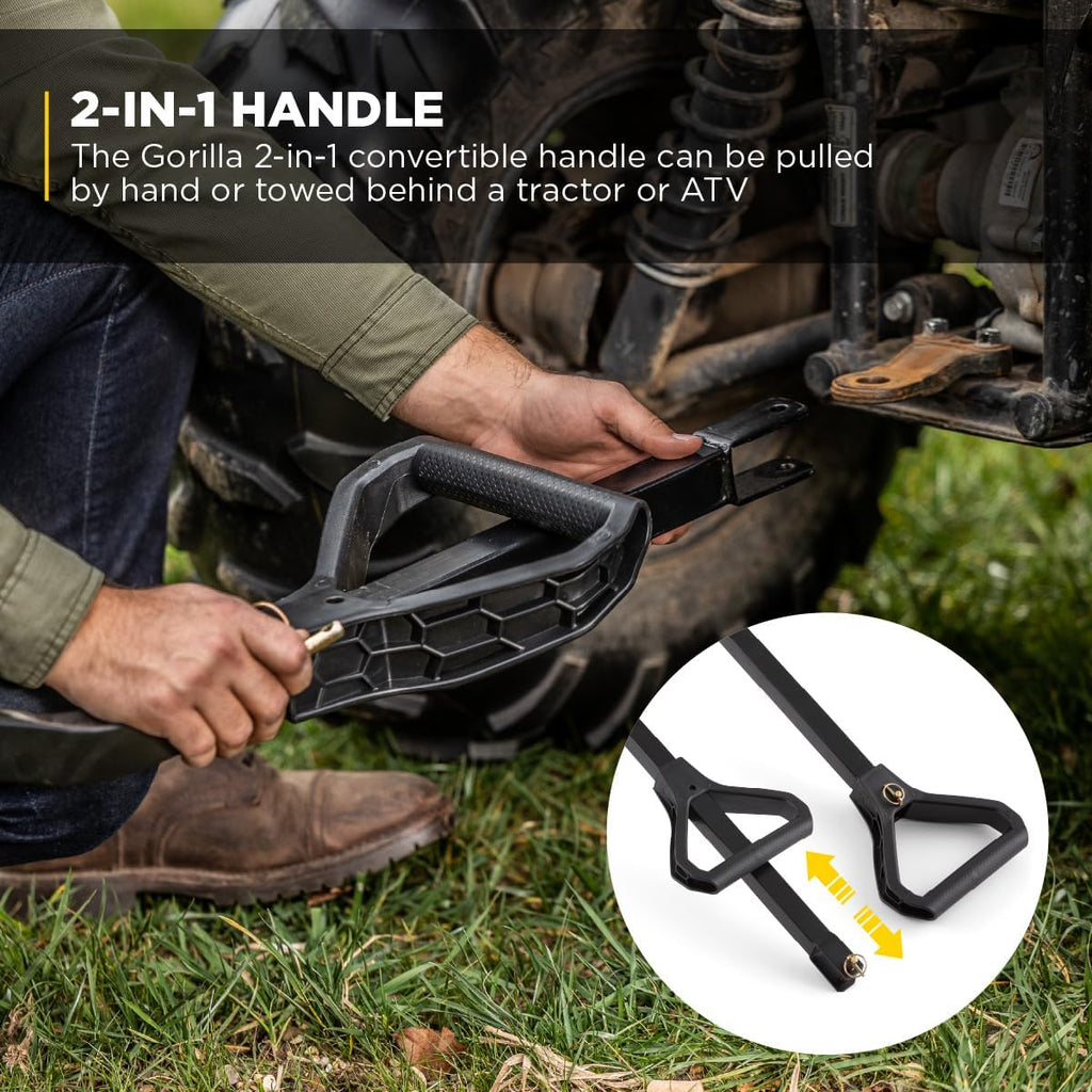Heavy Duty, All Terrain Garden Wheelbarrow, 1200 Lb, Yellow - Foldable Wagon, Gardening Equipment for Yard, Lawn, and