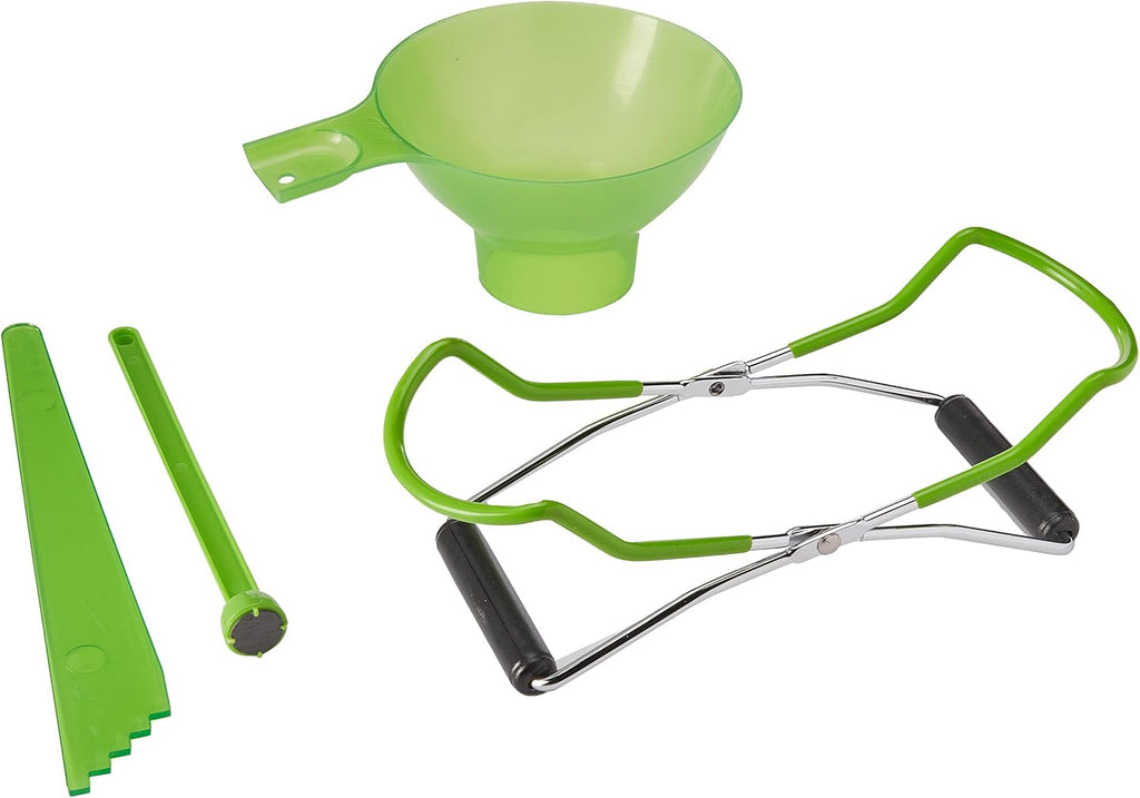Enamel Water Bath Canner, Including Chrome-Plated Rack and 4-Piece Utensil Set